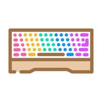 mechanical keyboard gaming pc color icon illustration vector