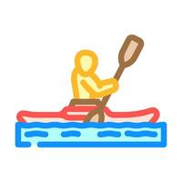 kayaking spring color icon illustration vector