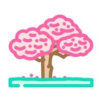 cherry blossom viewing spring color icon illustration vector