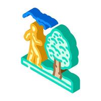 nature walk spring isometric icon illustration vector