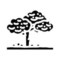 cherry blossom viewing spring glyph icon illustration vector