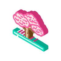 cherry blossom viewing spring isometric icon illustration vector