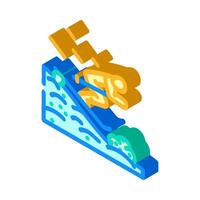 spring skiing spring isometric icon illustration vector