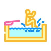 swimming pool summer spend time color icon illustration vector