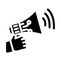 referral program invite glyph icon illustration vector