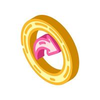 share link button affiliate program isometric icon illustration vector
