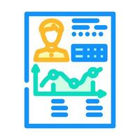 referral statistics color icon illustration vector