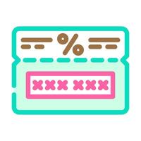 promo code affiliate program color icon illustration vector