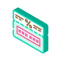 promo code affiliate program isometric icon illustration vector