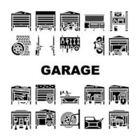 garage storage workshop set vector
