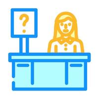 help desk information color icon illustration vector