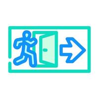emergency exit information color icon illustration vector