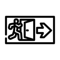emergency exit information line icon illustration vector