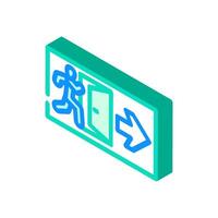 emergency exit information isometric icon illustration vector