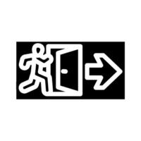emergency exit information glyph icon illustration vector
