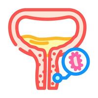 urethritis urology color icon illustration vector