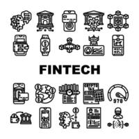 fintech blockchain cryptocurrency vector