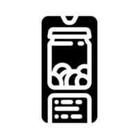 automated savings feature fintech glyph icon illustration vector