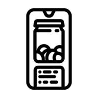 automated savings feature fintech line icon illustration vector