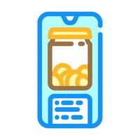 automated savings feature fintech color icon illustration vector