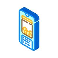 automated savings feature fintech isometric icon illustration vector