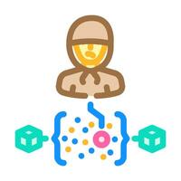 synthetic data fraud detection fintech color icon illustration vector