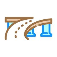 exit ramp highway road color icon illustration vector