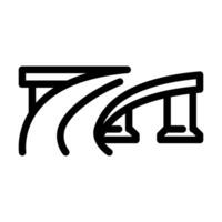 exit ramp highway road line icon illustration vector
