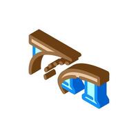 exit ramp highway road isometric icon illustration vector