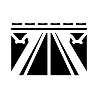 bridge highway road glyph icon illustration