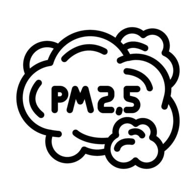 smog cloud labeled air pollution line icon illustration