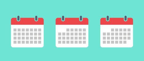 Calendar, date icon in flat style. Event reminder sign symbol vector