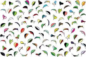Repeating abstract multicolor of leaf on white background. vector
