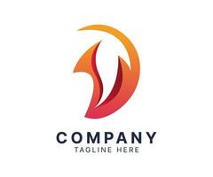Abstract Logo with Dynamic Gradient Shape vector