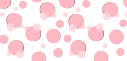 Pink Circle Pattern Abstract Bubbles, Soft Pastel, Background Design, Geometric Shapes, Modern Art, vector