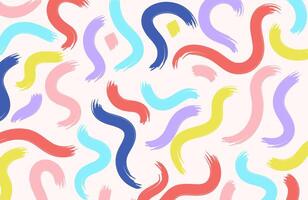 Abstract Colorful Paint Strokes Swirls, Curves, and Brushstrokes vector