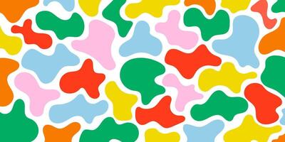 Abstract Colorful Shapes Background Bright, Organic, Fluid, Pastel, Design, Pattern, Vivid, Modern, vector