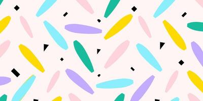 Abstract Colorful Pattern Pastel Shapes, Geometric Design, Modern Texture vector