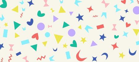 Colorful Abstract Geometric Shapes Pattern Background Design vector