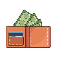 illustration of Open wallet vector
