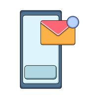 illustration of Notification message vector