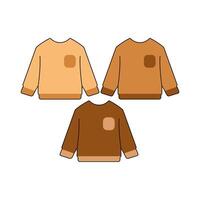 illustration of three sweaters vector