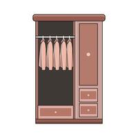 illustration of wardrobe closet vector