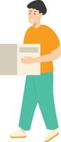 Man Volunteers Character in Flat Design vector
