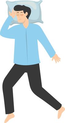 Illustration of Boy Sleeping Pose.