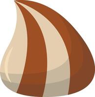 Yummy Dessert Chocolate on White Background. vector