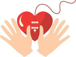 Blood Donor Icon in Simple Shape. vector