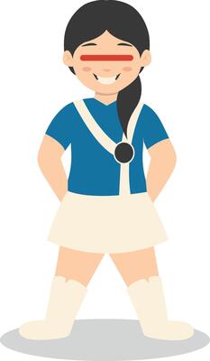 Children with Costume Superhero. Isolated Character with Cartoon Shape