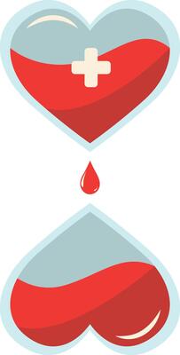 Blood Donor Icon in Flat Cartoon Design.