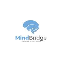 Abstract Brain Icon Logo for Smart Solution Company vector